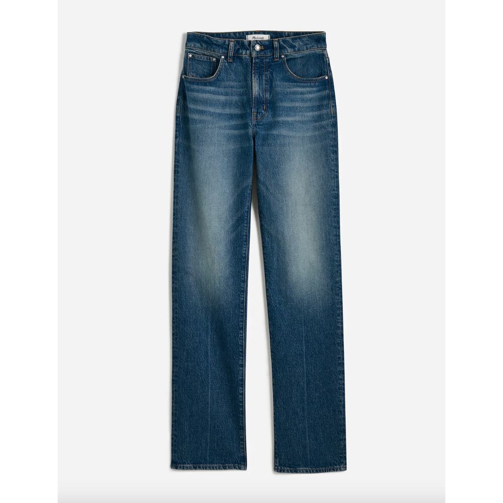 Madewell The Plus Curvy Longline Straight Jean Greendale Wash Blue 22W NWT - Picture 6 of 13